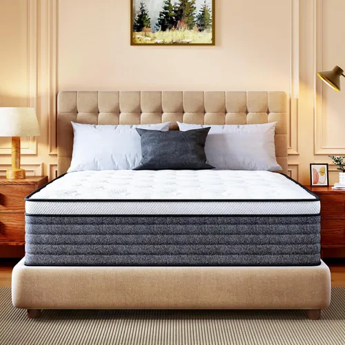 Miniatura 8 de Colchón Twin, Híbrido de Tamaño Twin de 10 Pulgadas en una Caja, Sensación Media de Espuma y Resortes Pocket Individuales, Cama Sin Fibra de Vidrio