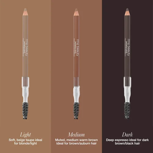 Miniatura 6 de rms beauty Back2Brow Lápiz impermeable resistente a las manchas, color de cejas con punta fina para trazos naturales similares al cabello