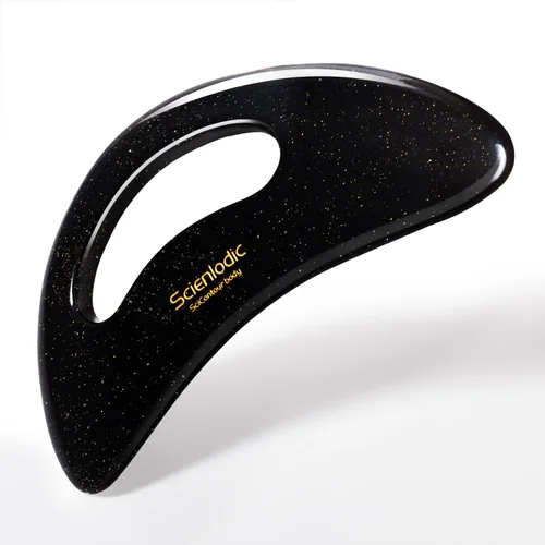 Miniatura 34 de Scienlodic Gua Sha - Herramienta de masaje con mango (resina), herramienta de raspado Guasha más grande para masaje de espalda, cuello, cara