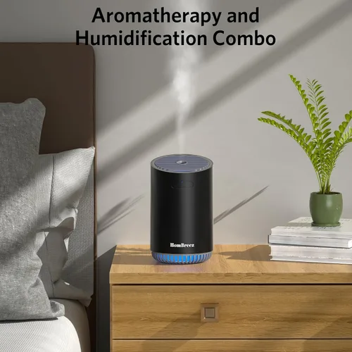 Miniatura 3 de Difusor de Aromaterapia Portátil 320ml, Difusor de Aceite Esencial Recargable con Luz LED, Humidificador de Neblina Fría con 2 Modos de Neblina