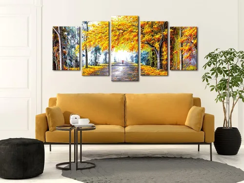 Miniatura 2 de Wieco Art Lienzo Giclée Impresiones de Arte de Pared Otoño Amor por Pinturas al óleo Reproducción para Dormitorio Cocina Decoración del Hogar