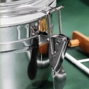 Miniatura 7 de Yosoo Recipientes de almacenamiento de acero inoxidable con tapas, recipiente hermético para café, té, azúcar y frijoles, tapa transparente