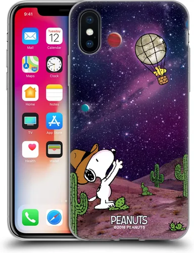 Miniatura 171 de Head Case Designs Funda de gel con licencia oficial de Peanuts Nebula Cactus Needles Snoopy Space Cowboy [protección de grado militar] compatible