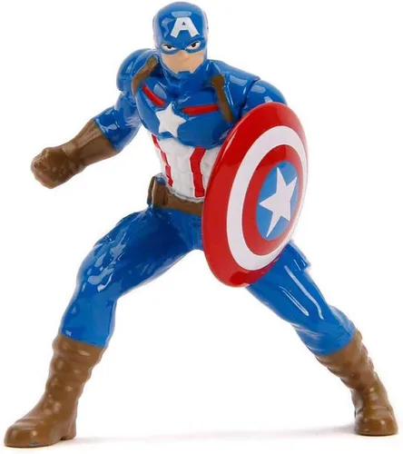 Miniatura 4 de Jada Marvel 1:24 2006 Ford Mustang - Auto fundido a presión con figura del Capitán América de 2.75 pulgadas, juguetes para niños y adultos