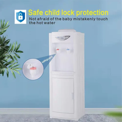 Miniatura 8 de Dispensador de agua para botella de 5 galones, dispensador de agua de carga superior fría y caliente, enfriador independiente con cierre