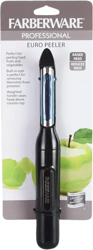 Miniatura 6 de Farberware Pelador profesional de verduras Euro con removedor de ojos integrado, negro