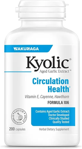 Miniatura 5 de Kyolic Fórmula 106 de extracto de ajo envejecido, salud de la circulación, 300 cápsulas (el embalaje puede variar)
