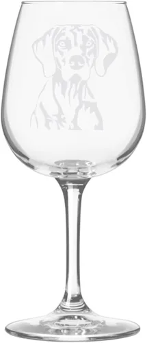 Miniatura 438 de Copa de vino de 12.75 onzas con diseño de perro grabado