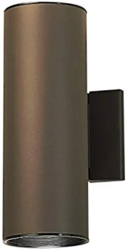 Miniatura 16 de Kichler Cylinders - Aplique de pared para exteriores de 12 pulgadas en negro, lámpara de pared exterior de 2 luces, accesorio cilíndrico