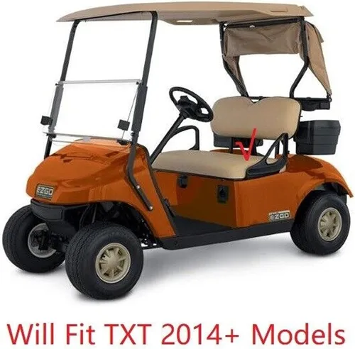 Miniatura 4 de Huskey - Fundas de asiento delantero y trasero para modelos EZGO Valor/TXT 2014-2022, color negro con rayas y ribetes gris carbón, ajuste