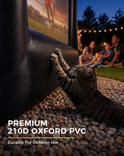 Miniatura 6 de Pantalla de cine inflable de 14 pies para exteriores, pantalla de proyector para exteriores con ventilador, pantallas de cine para el patio