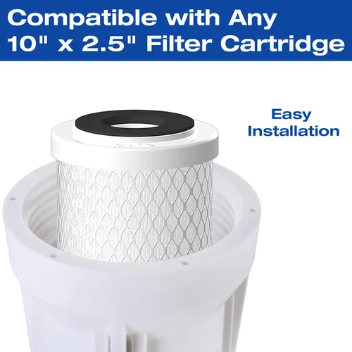 Miniatura 4 de H&G Lifestyles Carcasa de filtro de agua para toda la casa, recipiente de agua universal de 10 x 2.5 pulgadas, sistema de filtración de agua