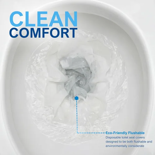 Miniatura 7 de MED PRIDE Sábanas protectoras de baño ecológicas – Fundas de asiento de inodoro desechables sépticas [paquete de 250] – Fundas de asiento de inodoro