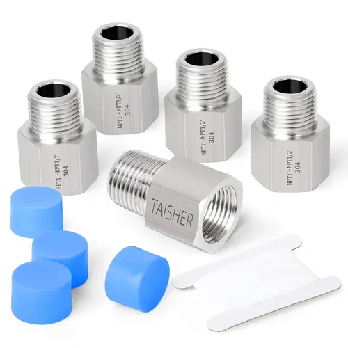 Miniatura 14 de TAISHER 2 piezas de forja de tubería de acero inoxidable 304, adaptador reductor, tubo macho de 1/2 pulgada x tubo hembra de 1 pulgada