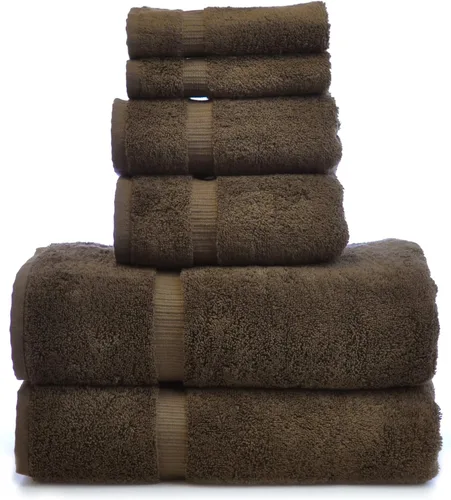 Miniatura 32 de Luxury Hotel & Spa Collection - Toalla ecológica de 100% algodón turco de 27 x 54 pulgadas (27 x 54 onzas), de secado rápido, para baño, borde