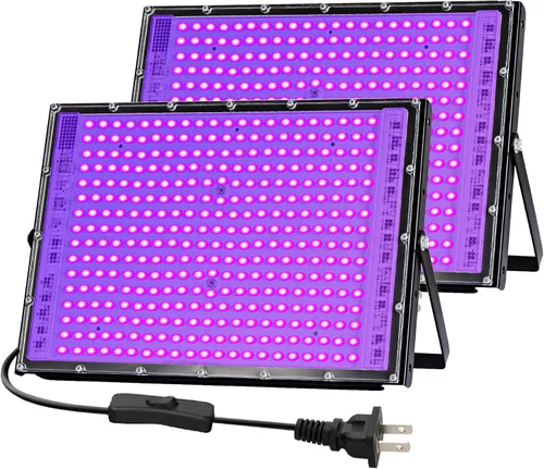 Miniatura 8 de Luces negras de 100 W para fiesta brillante, luz negra de alta potencia para interiores, luz de inundación de 395 nm, luz negra UV, reflector de luz