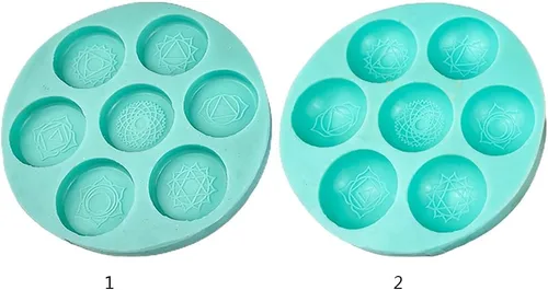 Miniatura 9 de Molde de resina epoxi Molde de silicona redondo de siete chakras, herramientas de manualidades, moldes de resina de silicona