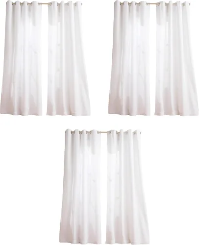 Miniatura 27 de Exclusive Home Loha - Par de paneles de cortinas de lino con ojales, 54 x 63 pulgadas, color beige