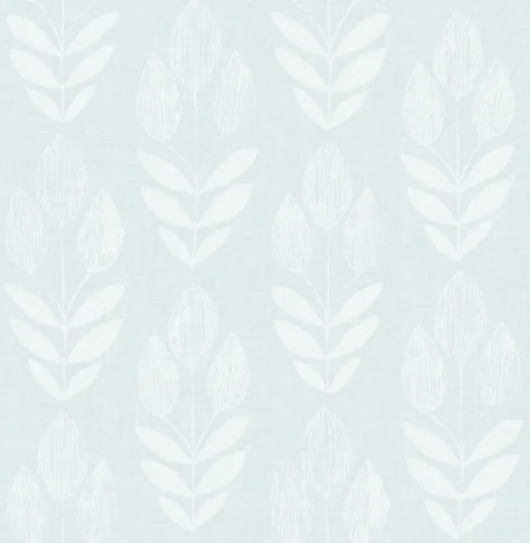 Chesapeake Blue Chesapeake 3115-24470 Garland Block Tulip - Papel pintado de tulipanes, color azul claro