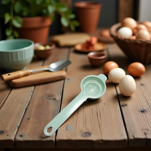 Miniatura 4 de Herramienta separadora de yema de huevo verde claro, herramienta de cocina para hornear huevo de grado alimenticio, herramientas de cocina de huevo