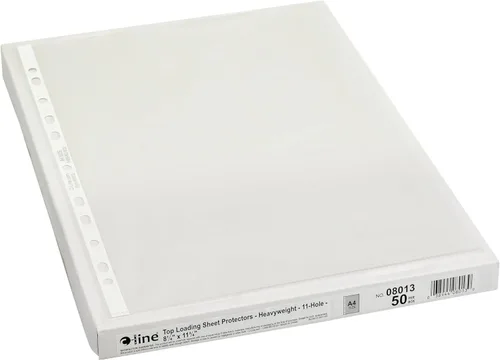 Miniatura 4 de C-Line Top Loading - Protectores de hojas de polietileno pesados, transparentes, tamaño A4, 11.75 x 8.25 pulgadas, 50 por caja (08013)