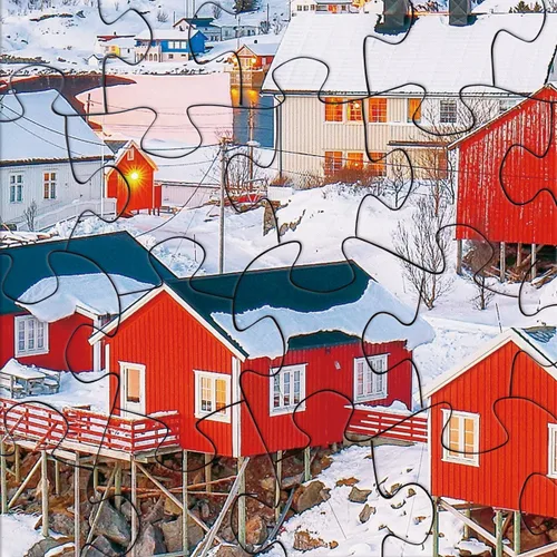Miniatura 4 de Rompecabezas para adultos de 1000 piezas gruesas y resistentes de Noruega, rompecabezas de 1000 piezas, juego familiar entrelazado preciso a partir