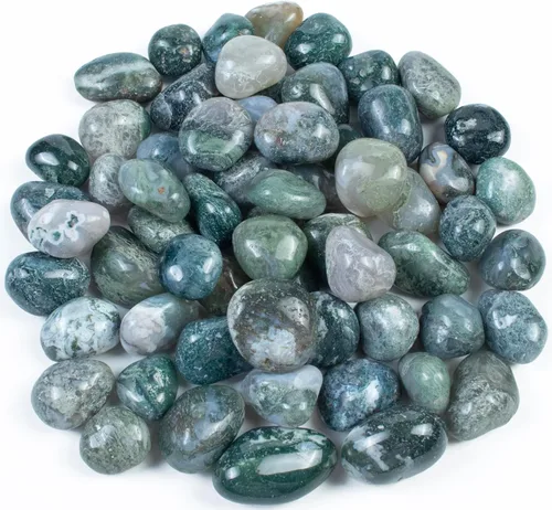 Miniatura 10 de Crocon 1LB Jade Verde piedras rodadas y cristales a granel 2000+ quilates kit de cristales naturales para curación de Reiki, piedras pulidas, #02