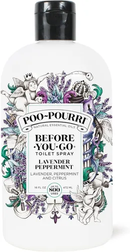 Poo-Pourri Before-You-Go - Recarga de spray para inodoro, lavanda menta, 16 onzas líquidas, hasta 800 usos, desodorizante de olores de baño con