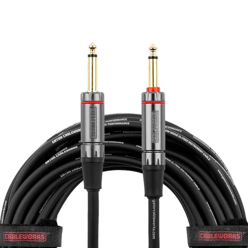 Miniatura 17 de Cableworks By Gator Cases Headliner Series Premium 3 pies recto a ángulo recto cable para instrumentos de guitarra (GCWH-INS-03RA)