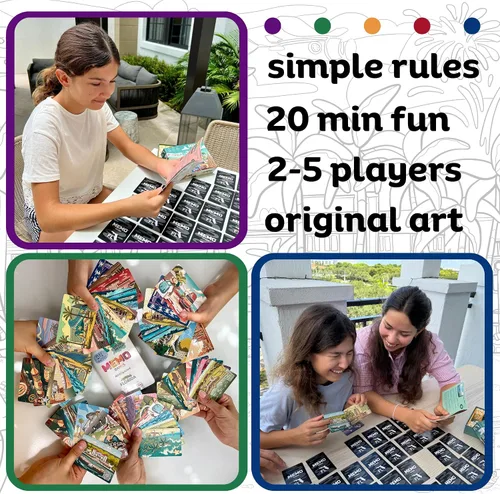 Miniatura 4 de MEMO Florida Landmarks - Juego de cartas de memoria para adultos, niños y adolescentes - Juego educativo de viaje familiar con 50 cartas y datos QR