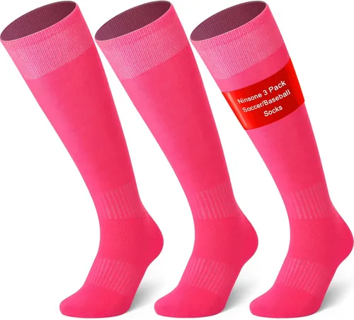Miniatura 11 de 3 pares de calcetines de béisbol y sóftbol para jóvenes, niños, niñas, hombres y mujeres, calcetines de fútbol