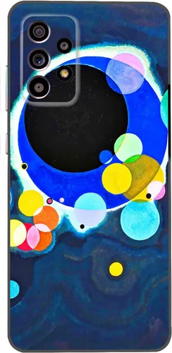 Berkin Arts Wassily Kandinsky - Funda de silicona compatible con Samsung Galaxy A52 5G 4G/A52S 5G, color campo colorido Moongate (varios círculos)
