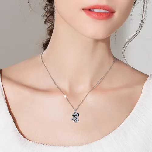 Miniatura 64 de Collares con colgante de perro de plata de ley S925 – 24 razas corgi/husky/labrador/pastor para mujer