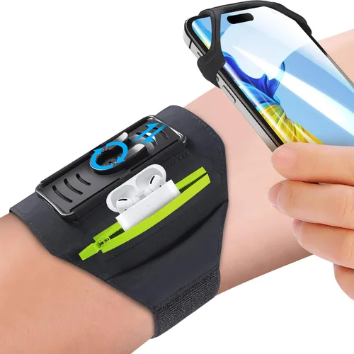 Miniatura 8 de Paquete de 10 soportes de teléfono celular para brazo - Correa de muñeca reflectante y ajustable, fundas para brazo compatibles con iPhone 16 15 14