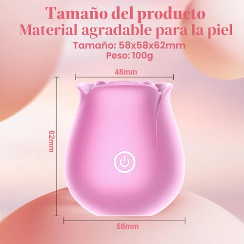 Miniatura 6 de Juguete sexual de rosa para mujeres - Razsvoe Vibrador de rosa succionador con estimulador de pezón y clítoris de 10 modos, vibrador de punto G