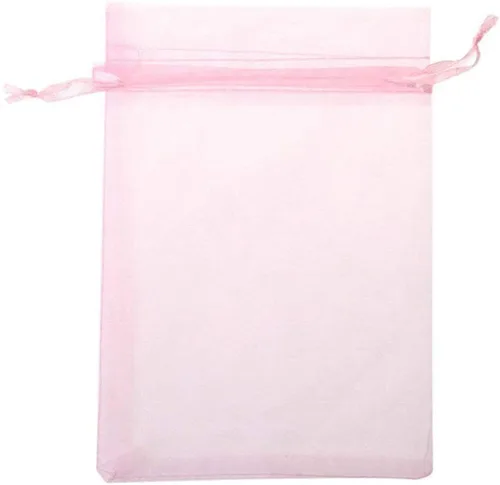 Miniatura 9 de 100 bolsas de papel de regalo de 4 x 6 pulgadas, color negro, tela de tul transparente, bolsas reutilizables con cordón para regalos de baby shower