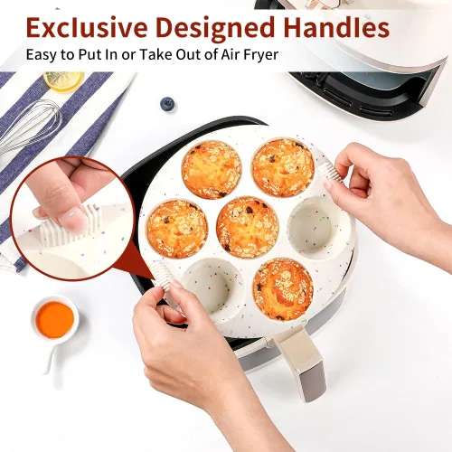 Miniatura 5 de GOKCEN's Moldes de silicona para minisuflés de huevo [Paquete de 2] Accesorios para Instant Pot - Se adapta a olla a presión Instant Pot de 4.7