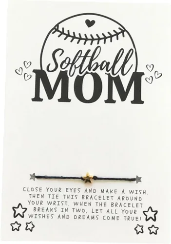Miniatura 7 de Softball Wish Bracelet, Softball Gift, Team Gift, Softball Card, Graduation, Senior Year, Sports Team Party Favor Gift, Team Wish Gift