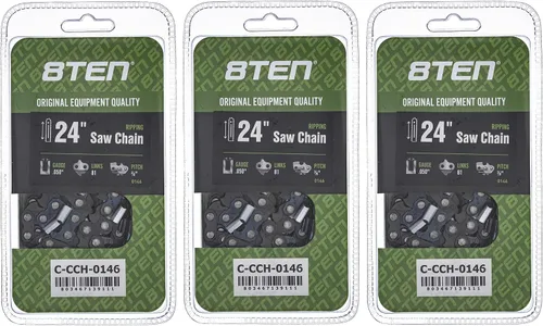 Miniatura 122 de 8TEN Cadena de motosierra semi cincel de 6 pulgadas .050 1/4 42 DL para Worx WG320 Black & Decker LLP120 (paquete de 3)