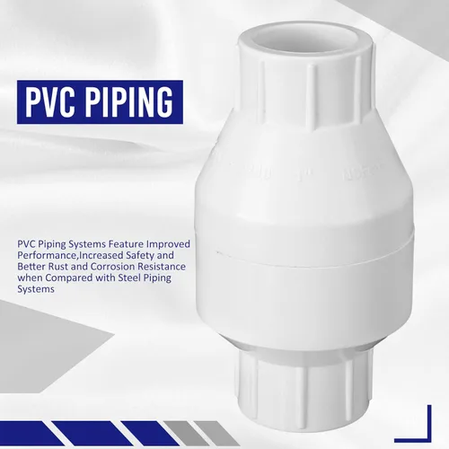Miniatura 5 de Geetery Válvula de Retención en Línea de PVC Conexiones con Solvente Plástico Blanco Prevención de Reflujo Accesorios de Tubería Check Socket
