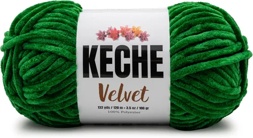 Miniatura 38 de Keche Hilo de terciopelo para ganchillo, manta de felpilla suave, voluminosa, hilo amigurumi, 3.53 oz (132 yardas), color azul bebé