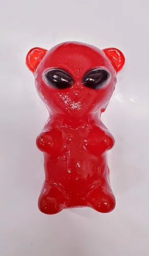 Miniatura 2 de The Gummy Bear Guy Oso de goma gigante alienígena (frambuesa azul)