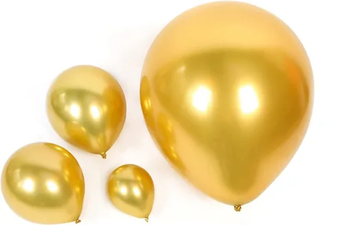 Miniatura 4 de KOMOREBI Globos dorados cromados de 12 pulgadas, 50 globos dorados metálicos, globos dorados brillantes, globos de látex metálicos cromados