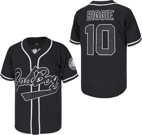 ACAIL Camiseta de béisbol de la película Big gie Bad Boy con costuras de los años 90, ropa unisex para fiestas, talla S-XXXL