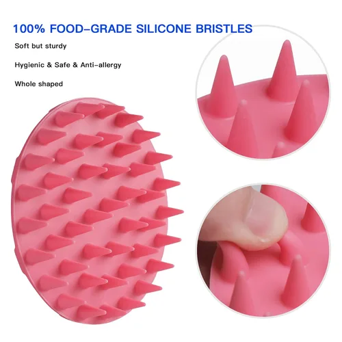 Miniatura 4 de INNERNEED - Cepillo de champú para el cuero cabelludo con masajeador, limpiador manual para el cuero cabelludo para cabello húmedo y seco, cerdas