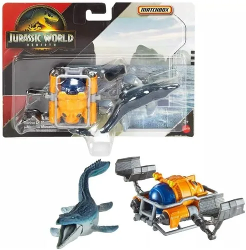 Miniatura 2 de Hot Wheels Jurassic World Rebirth, vehículo de colección de dinosaurios y figura (Dilophosaurus Lifter)