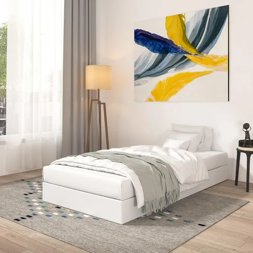 Miniatura 7 de Qingzhou - Bases de somier para cama individual, somier metálico de 7 pulgadas de altura solo para cama individual, base de colchón resistente con 7