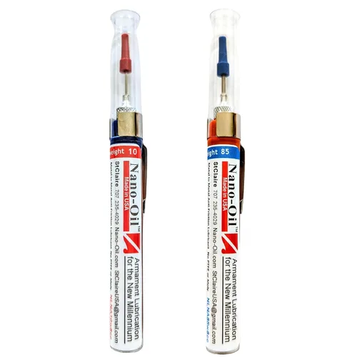 Nano-Oil Duo: Kit Original y Grado Pesado 10+85 Peso - de St. Claire - NanoLube Concentrado Antifricción - Nano Oil para Cuchillos, Lubricante para