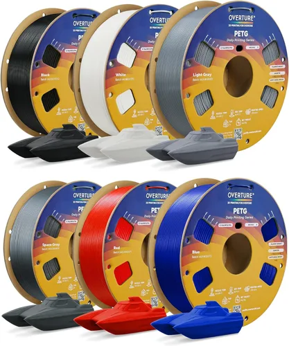 Miniatura 31 de OVERTURE - Filamento PETG de 1/16 de pulgada (1.75 mm) para impresora 3D y FDM, bien enrollado, duradero, carrete de 4.4 libras, dureza firme