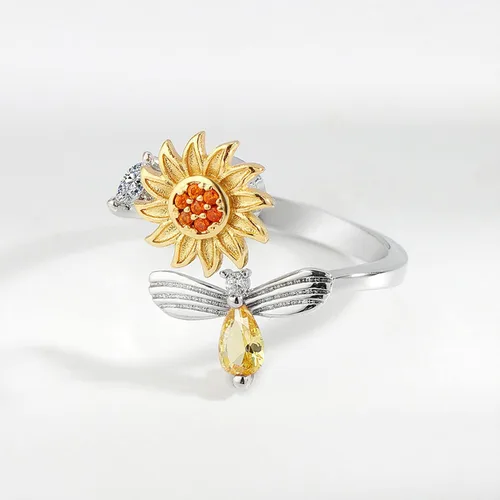 Miniatura 24 de Anillo de plata 925, anillos de plata ajustables para mujer, anillos de pulgar abiertos, anillos de circonio, anillos ajustables, anillos abiertos
